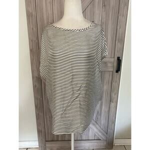 Primness Silk black striped top, size 2